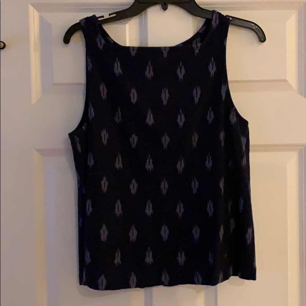2 Piece Eileen Fisher Navy Blue & White Outfit.
